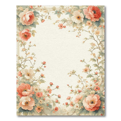 Pink Floral Vintage Area Rug