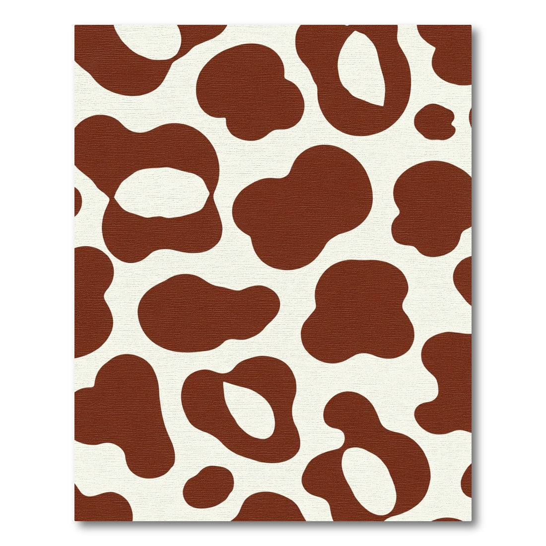 Brown White Abstract Spot Rug