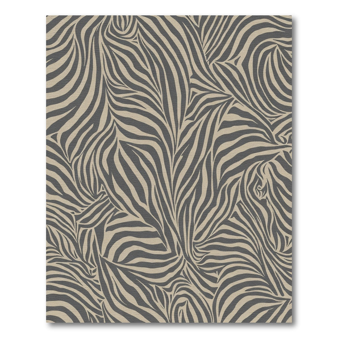 Earthy Tan Charcoal Abstract Stripes Rug