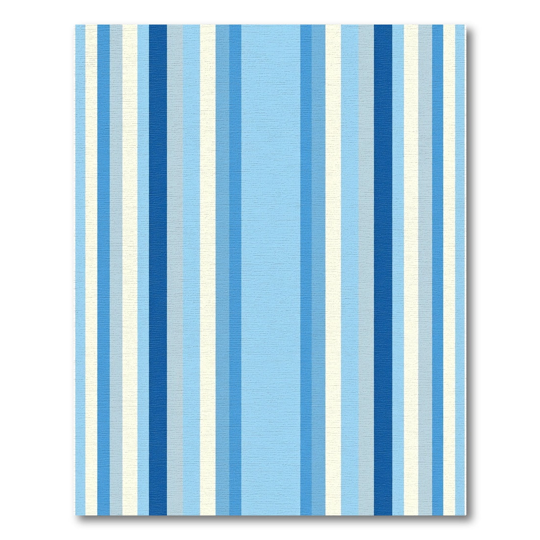 Striped Blue Cream Vertical Bands Rug