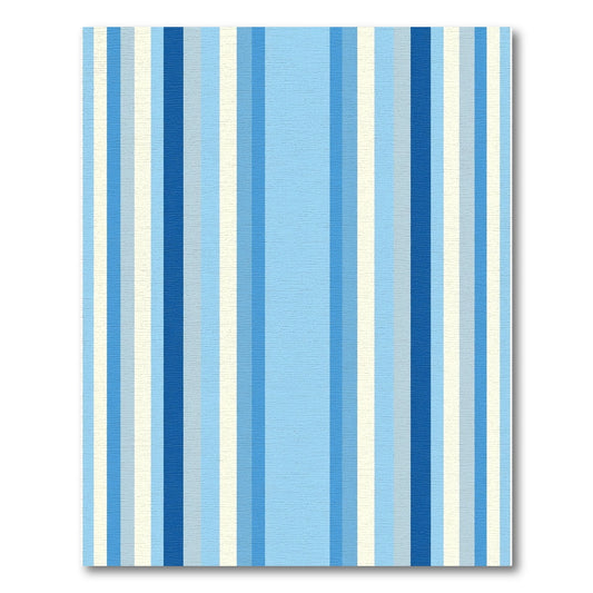 Striped Blue Cream Vertical Bands Rug
