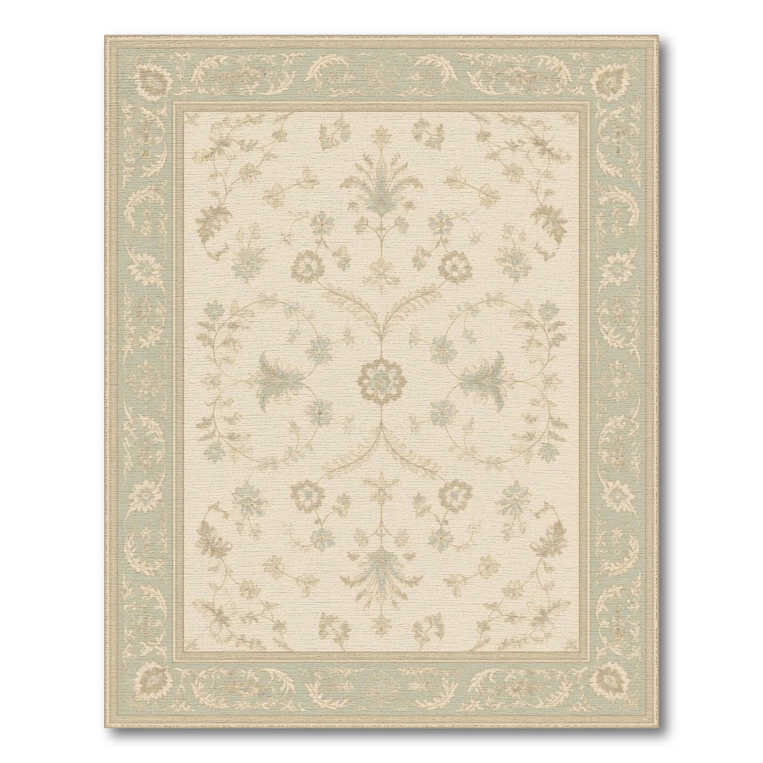 ODIKA Beige Floral Medallion Vintage Area Rug
