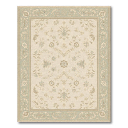 ODIKA Beige Floral Medallion Vintage Area Rug