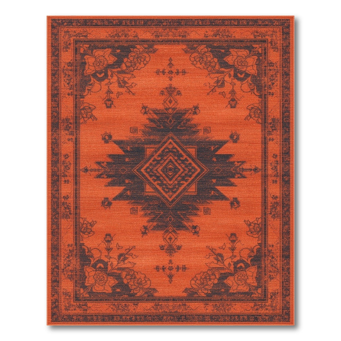 Orange Distressed Vintage No. 17 Area Rug