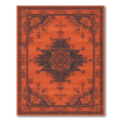 Orange Distressed Vintage No. 17 Area Rug