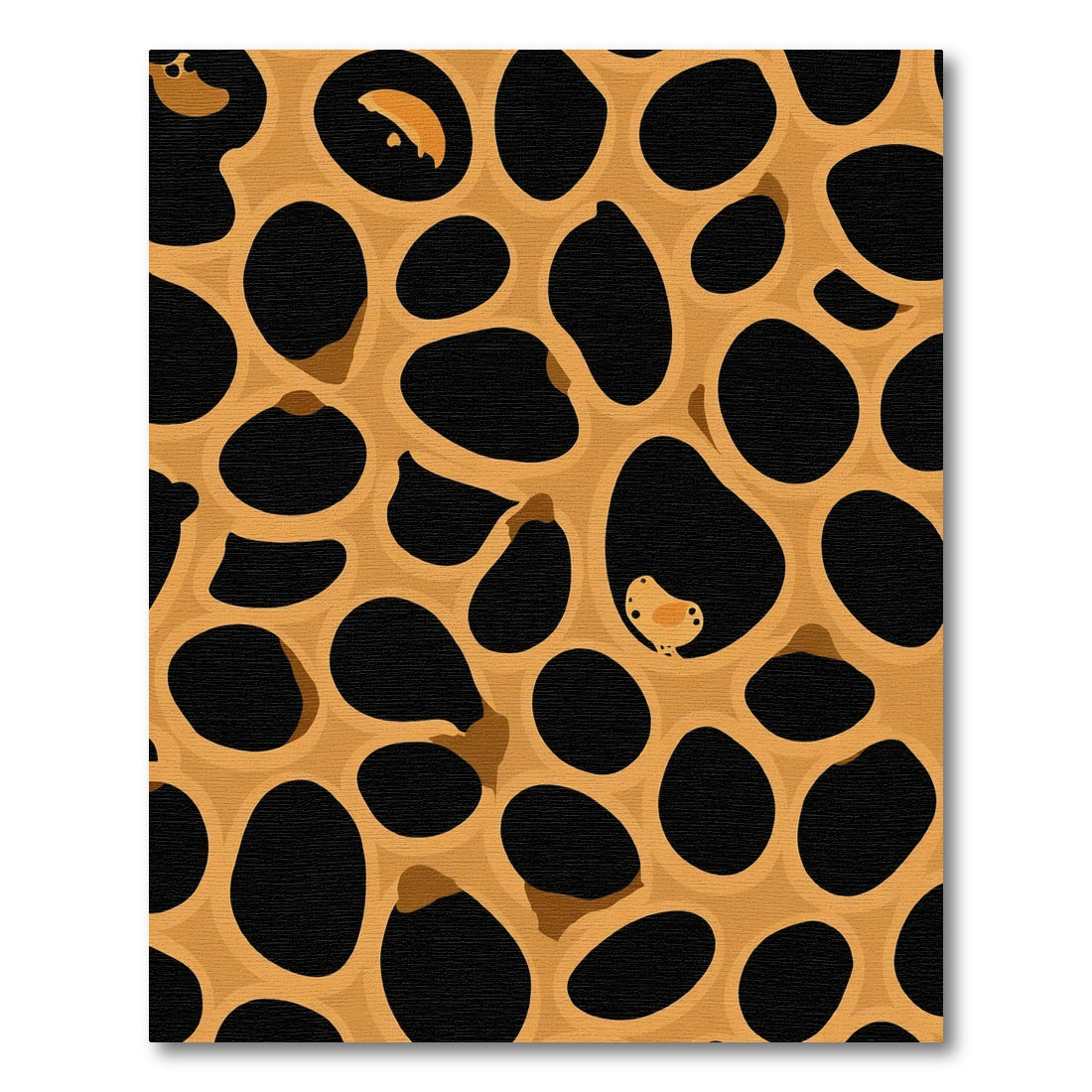 Spotted Orange Abstract Organic Circles Rug