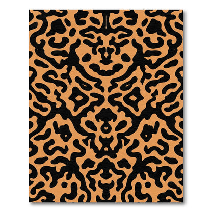 Amber Black Organic Symmetry Rug