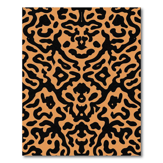 Amber Black Organic Symmetry Rug