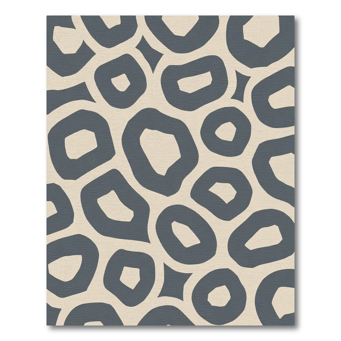 Gray Abstract Organic Spots Rug
