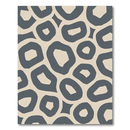 Gray Abstract Organic Spots Rug