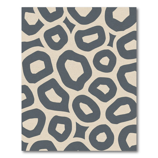 Gray Abstract Organic Spots Rug