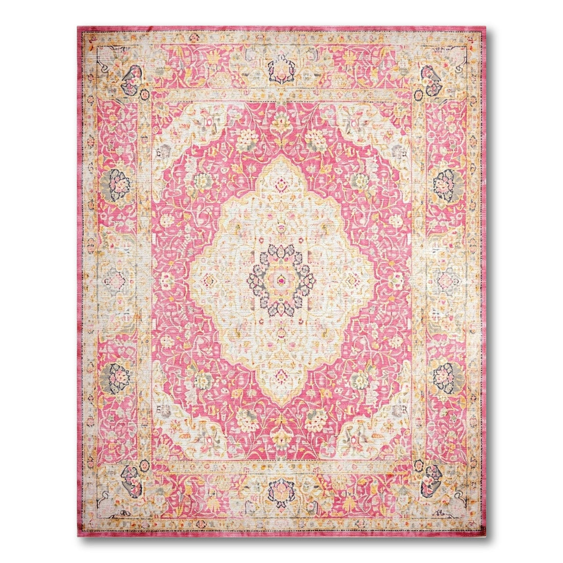 Pink Floral Vintage No. 123 Area Rug
