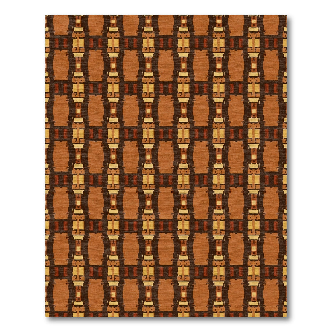 Earthy Tones Vertical Geometric Weave Rug