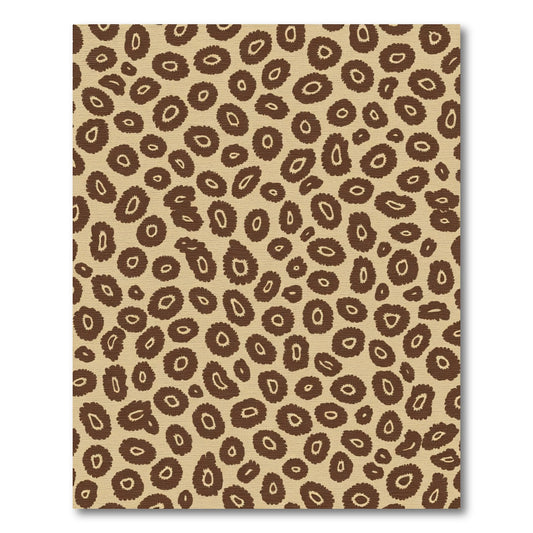Brown Leopard Spot All Over Rug