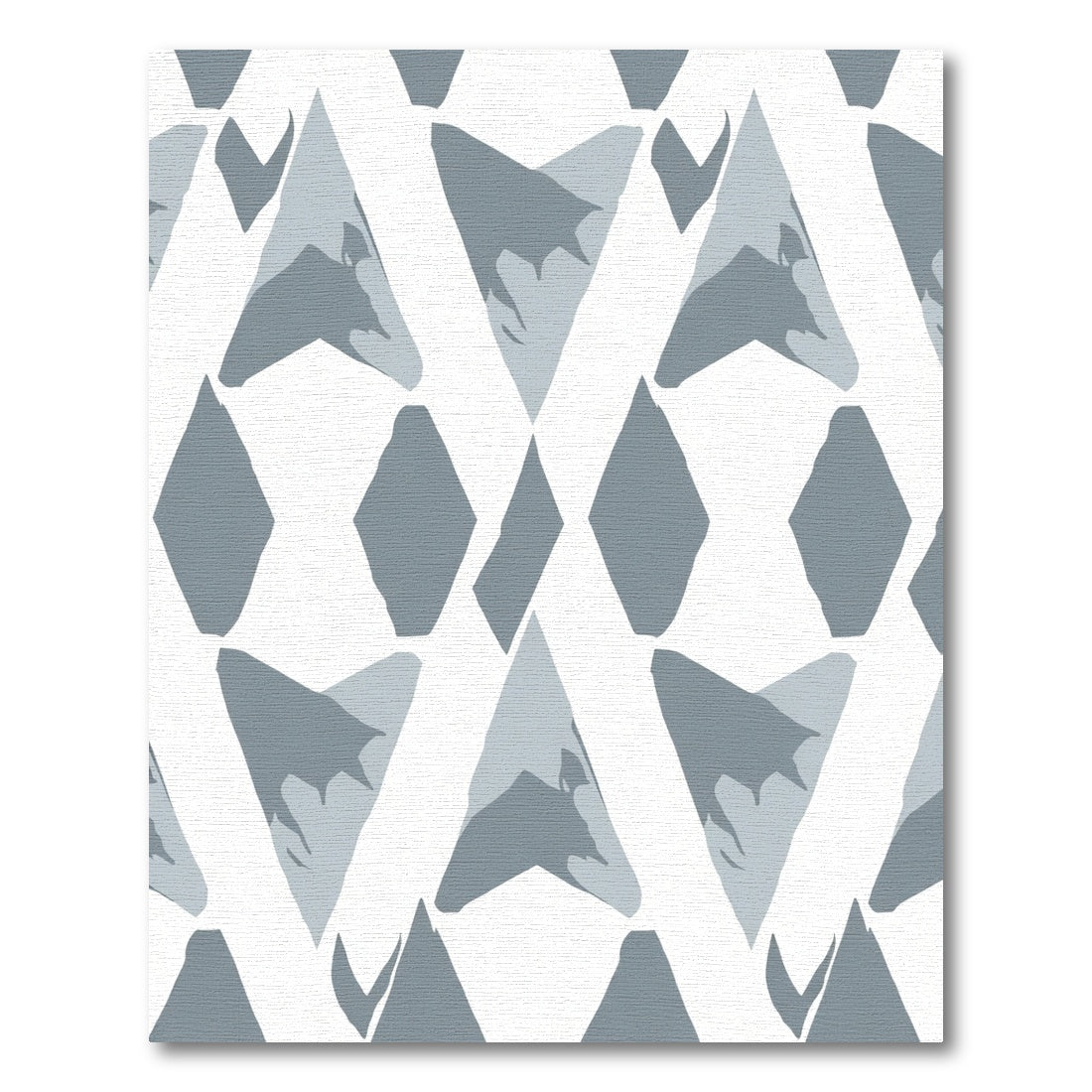 Gray Geometric Diamond and Triangle Mix Rug