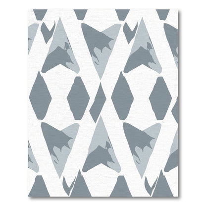Gray Geometric Diamond and Triangle Mix Rug