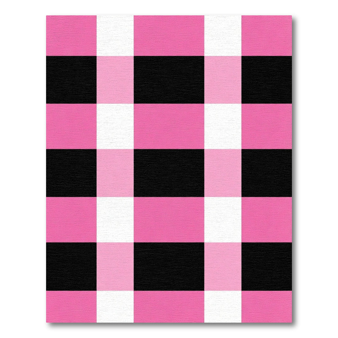 Pink Black White Buffalo Check Rug