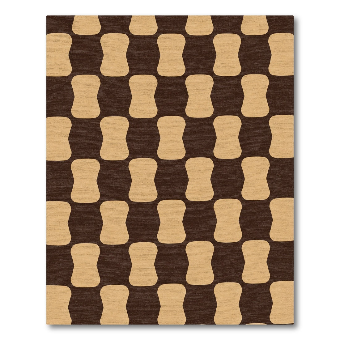 Chocolate Taupe Stacked Shapes Rug