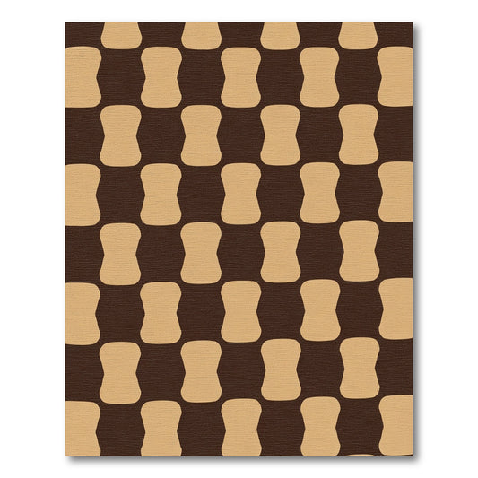 Chocolate Taupe Stacked Shapes Rug