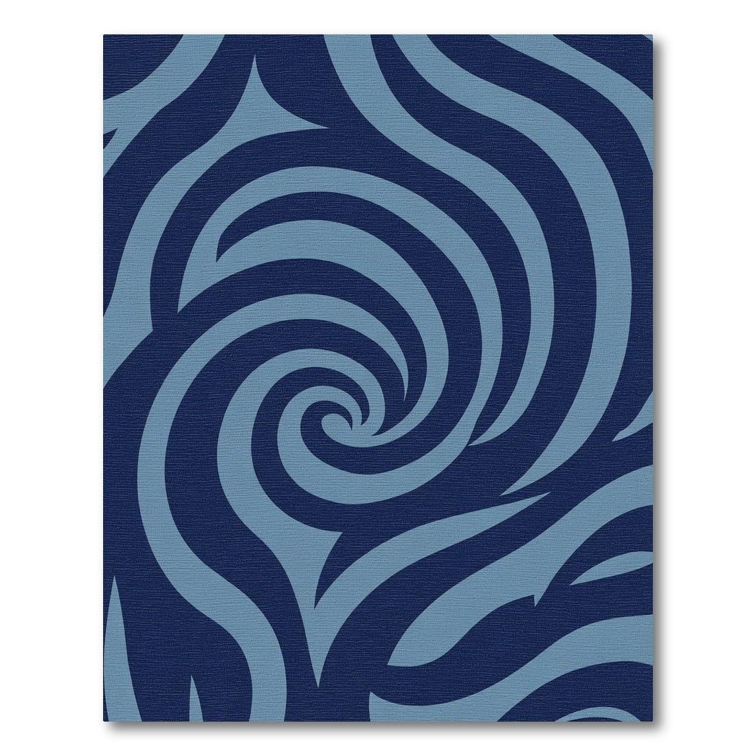 Deep Blue Swirls Composition Rug