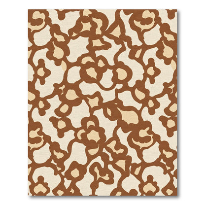 Organic Ochre and Brown Flow Rug