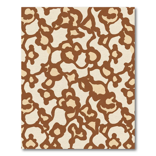 Organic Ochre and Brown Flow Rug