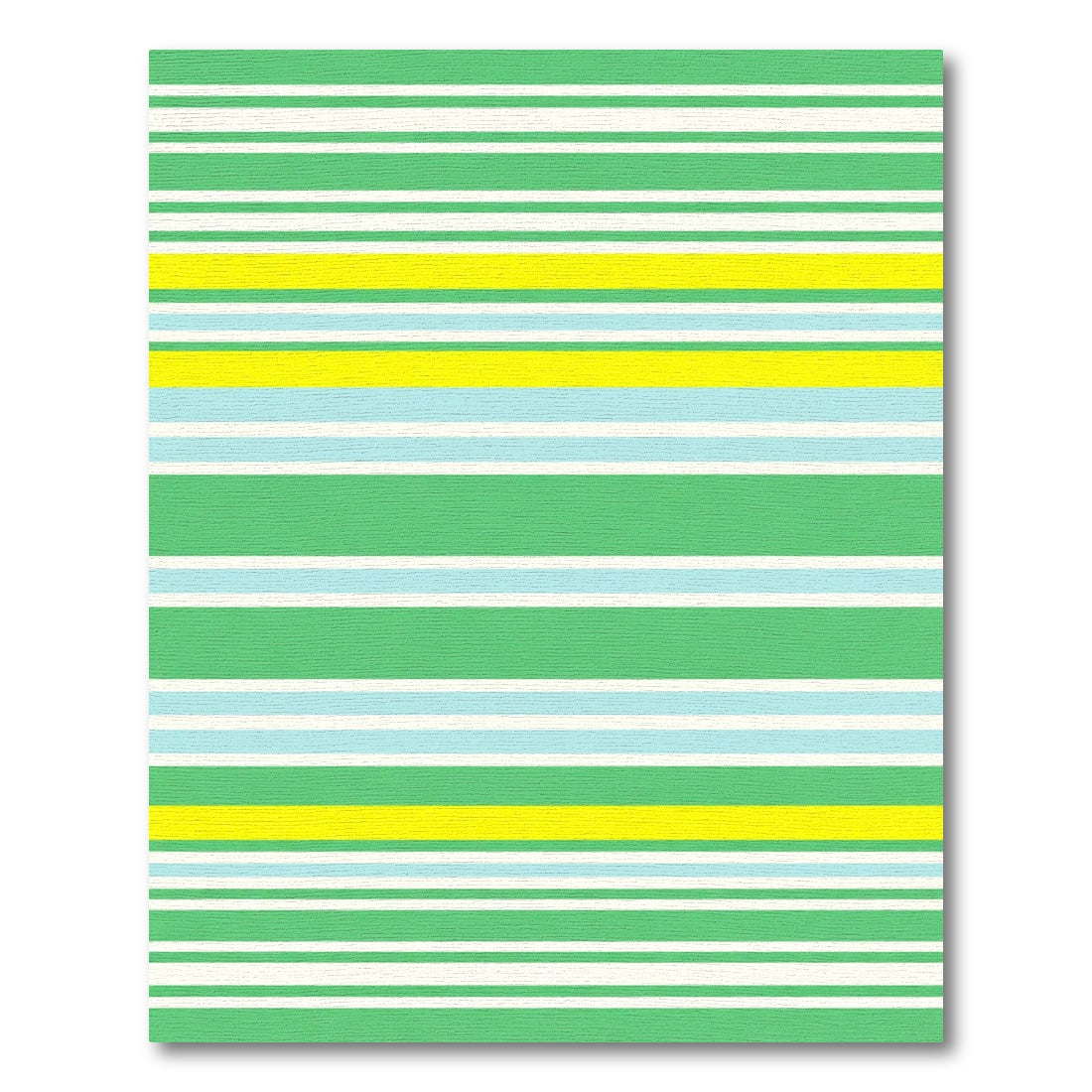Striped Green Yellow Sky Blue Rug