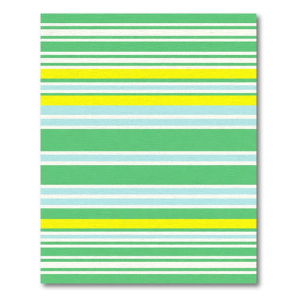 Striped Green Yellow Sky Blue Rug