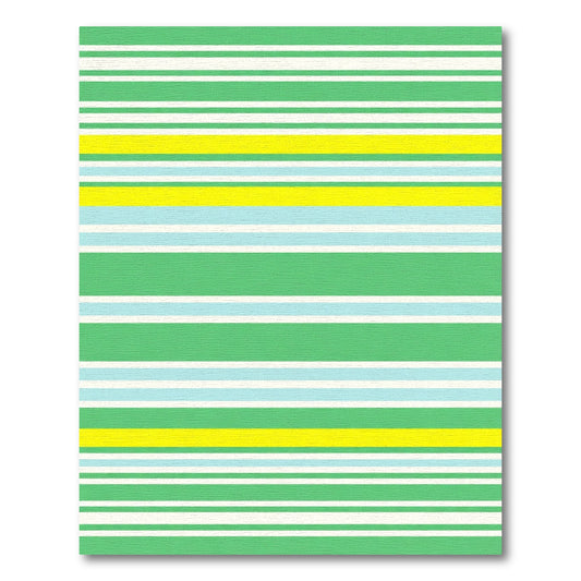 Striped Green Yellow Sky Blue Rug