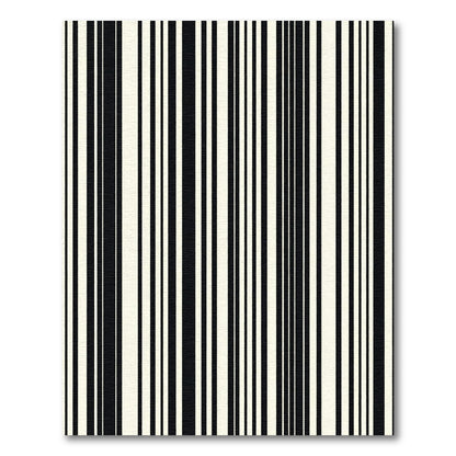 Cream Black Vertical Stripe Rug