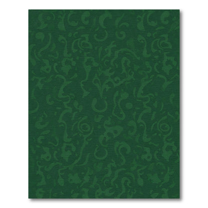Deep Forest Swirl Flourish Medallion Rug