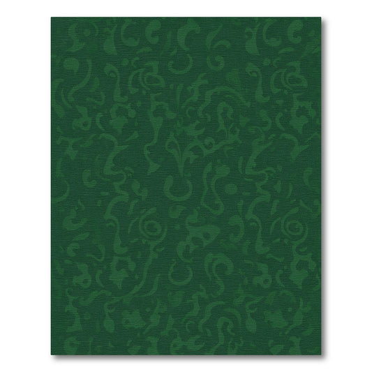 Deep Forest Swirl Flourish Medallion Rug