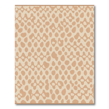 Earthy Tone Abstract Leopard Spots Rug