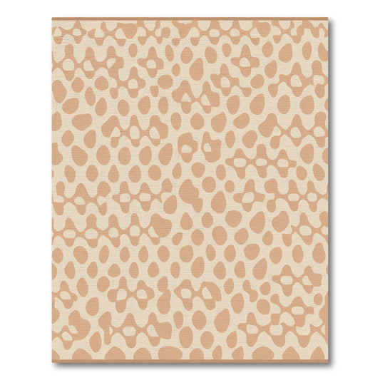 Earthy Tone Abstract Leopard Spots Rug