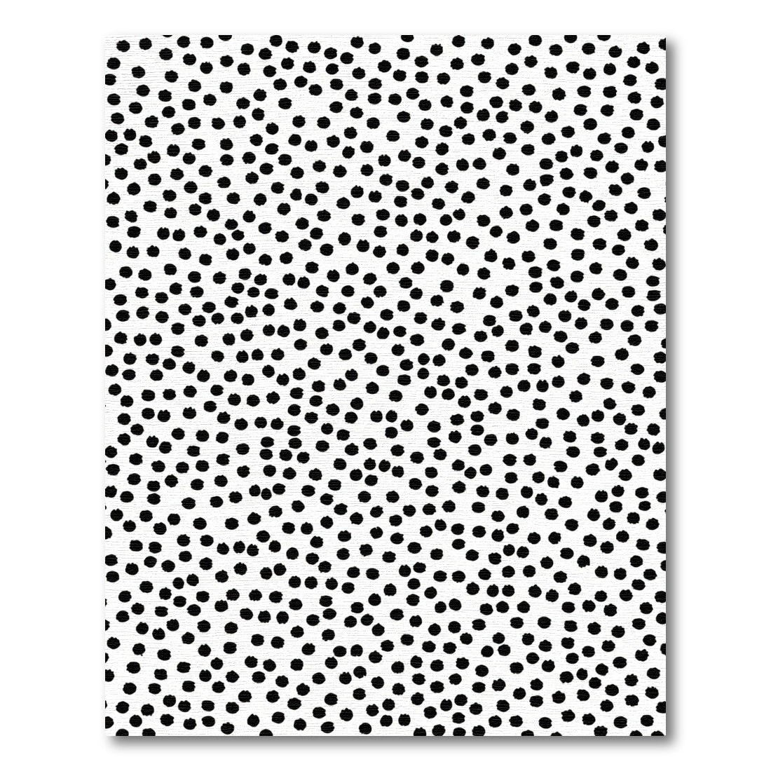 Black White Scattered Polka Dot Rug