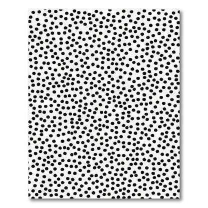 Black White Scattered Polka Dot Rug
