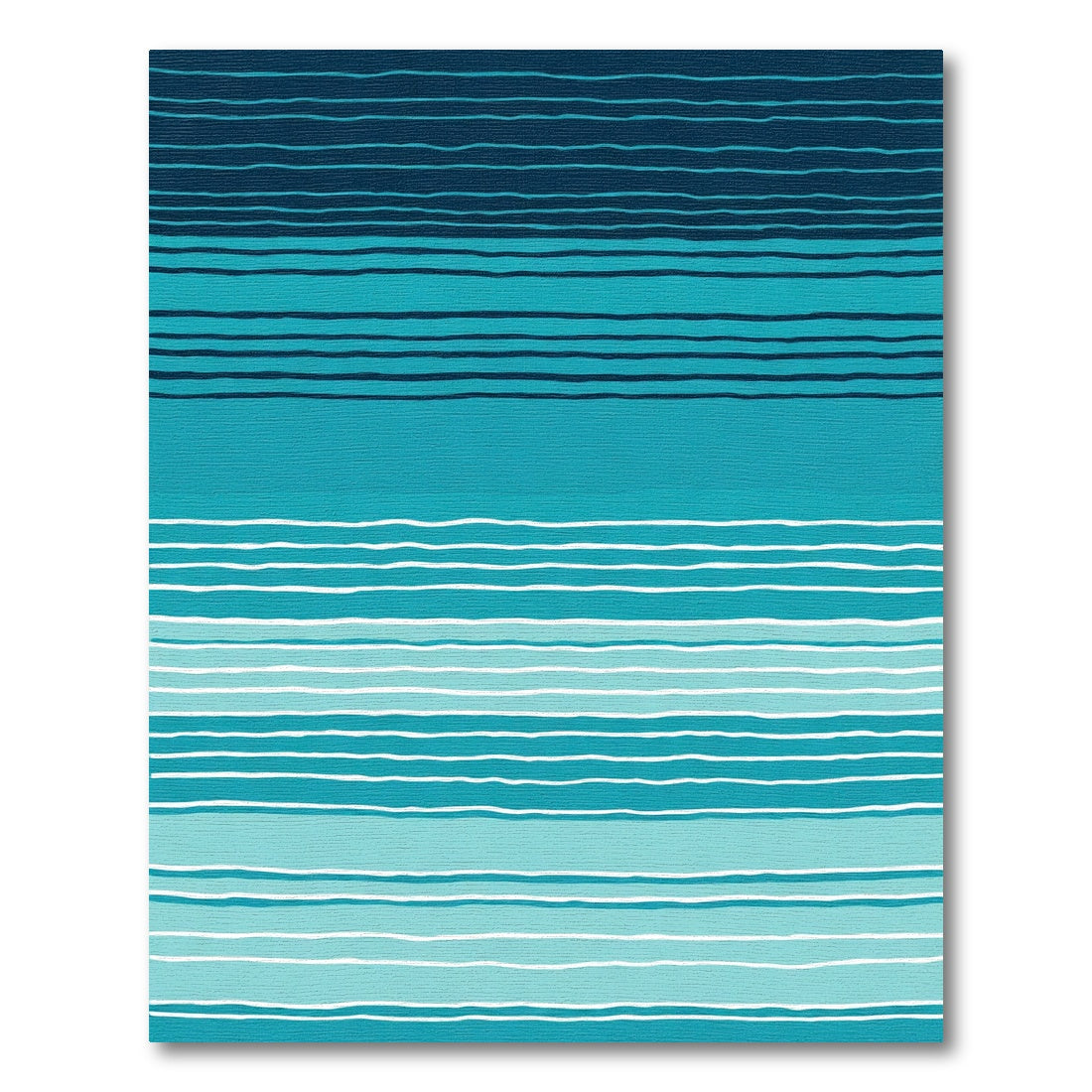 Ocean Wave Striped Gradient Rug
