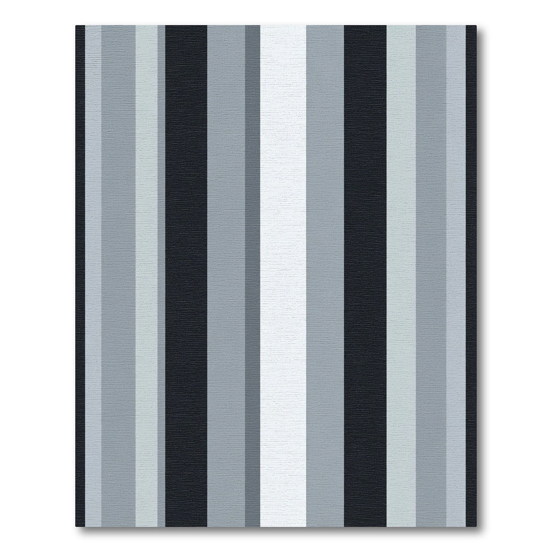 Modern Grayscale Vertical Stripe Rug
