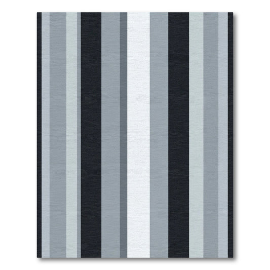 Modern Grayscale Vertical Stripe Rug