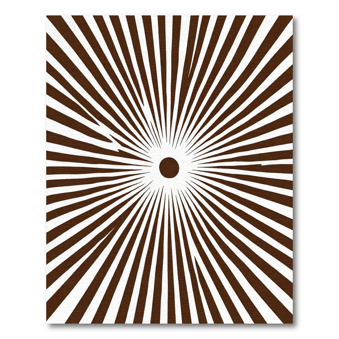 Brown Sunburst Radial Rug
