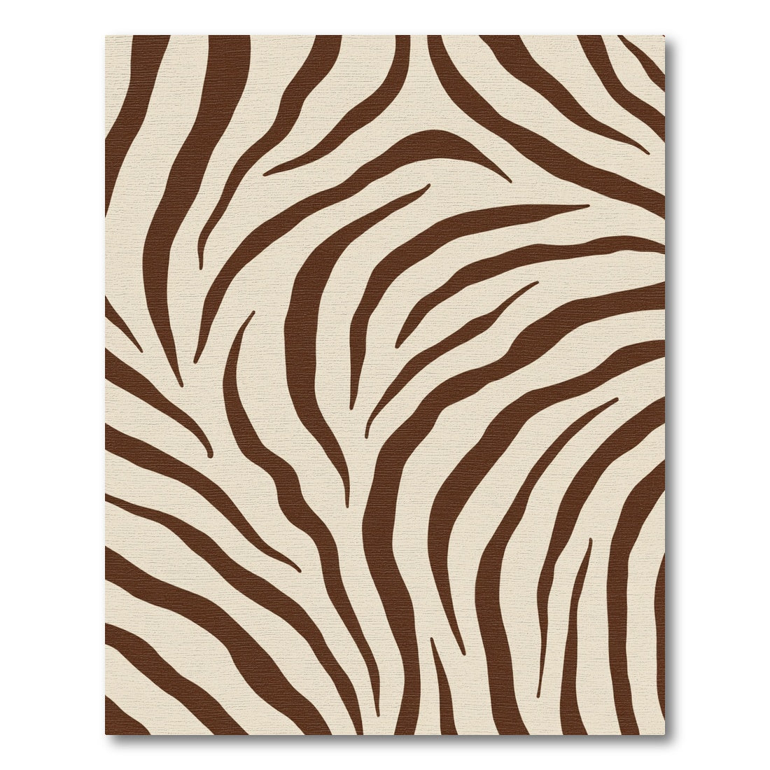 Brown Cream Animal Stripe Rug