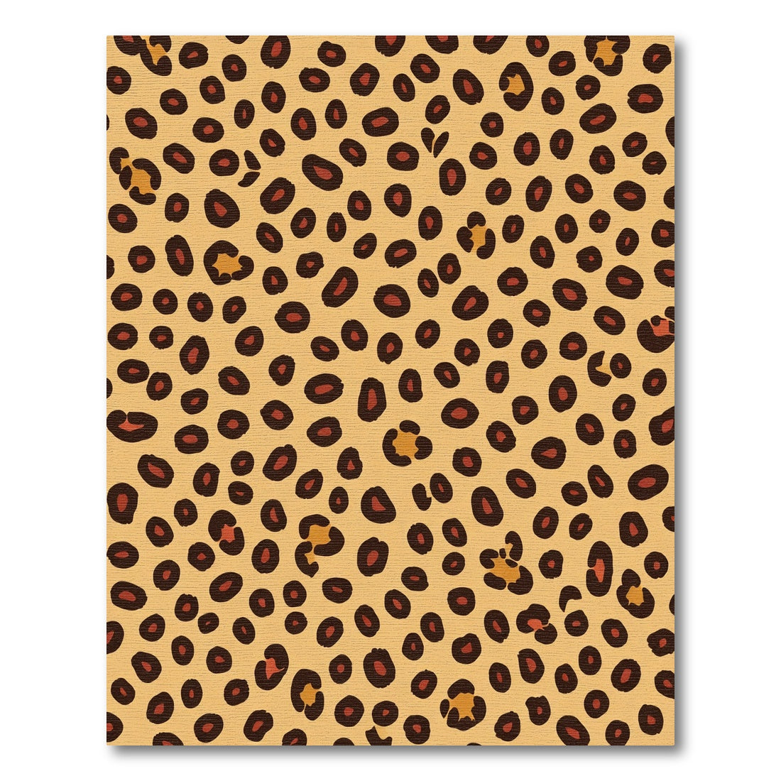 Golden Brown Leopard Spots Rug