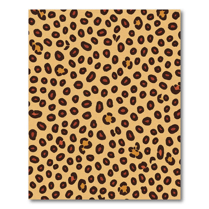 Golden Brown Leopard Spots Rug