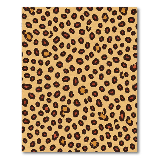 Golden Brown Leopard Spots Rug