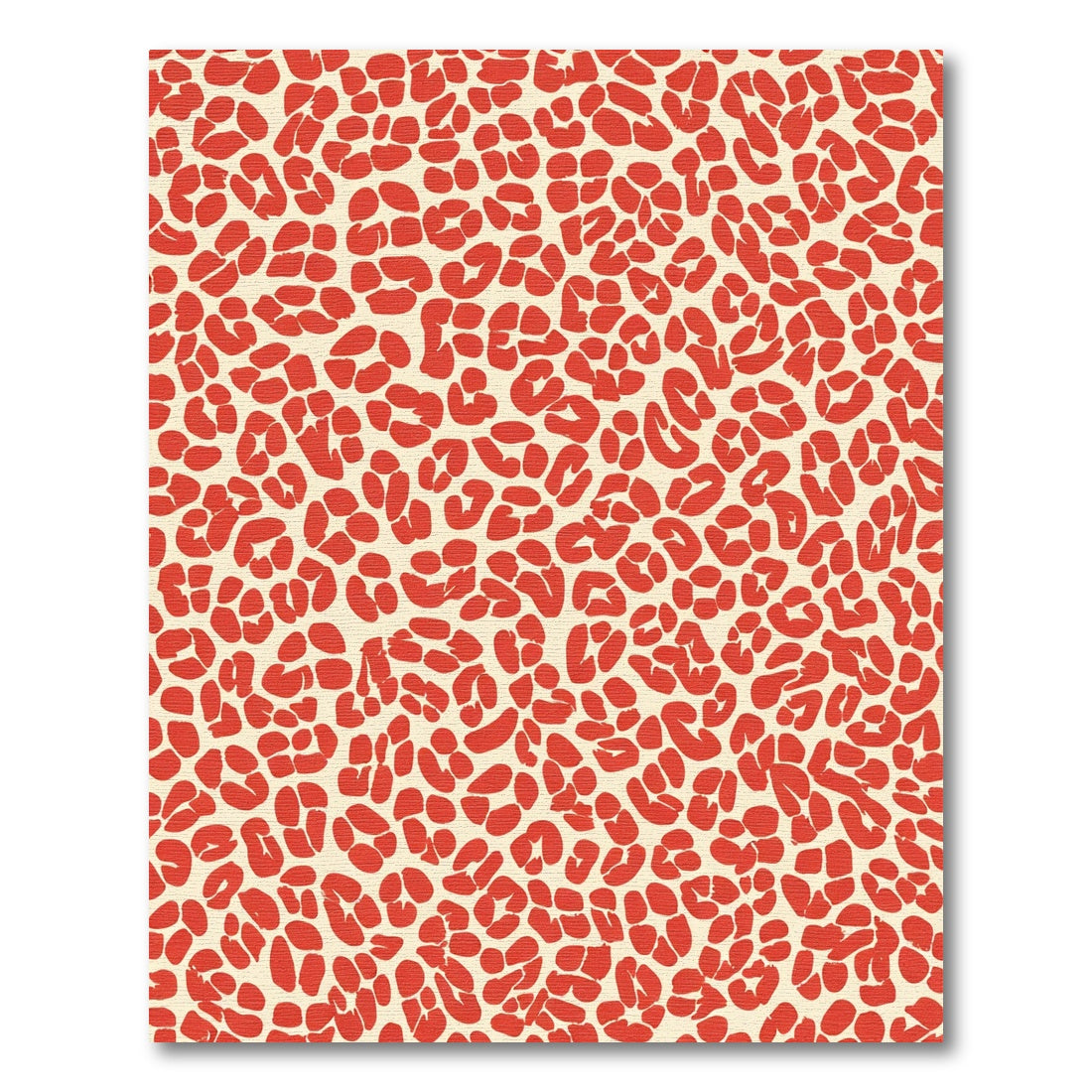 Bold Red Spots Animalistic Pattern Rug