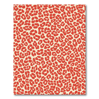 Bold Red Spots Animalistic Pattern Rug