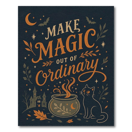 Make Magic Cauldron Black Cat Area Rug