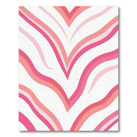 Pink Gradient Wavy Stripe Rug