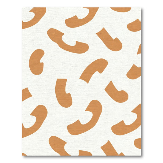 Burnt Orange Abstract Lumps Rug