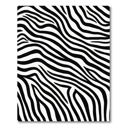 Striking Black White Zebra Stripes Rug